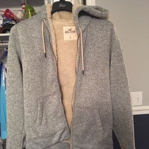 Hollister Men’s Fur Hoodie Jacket